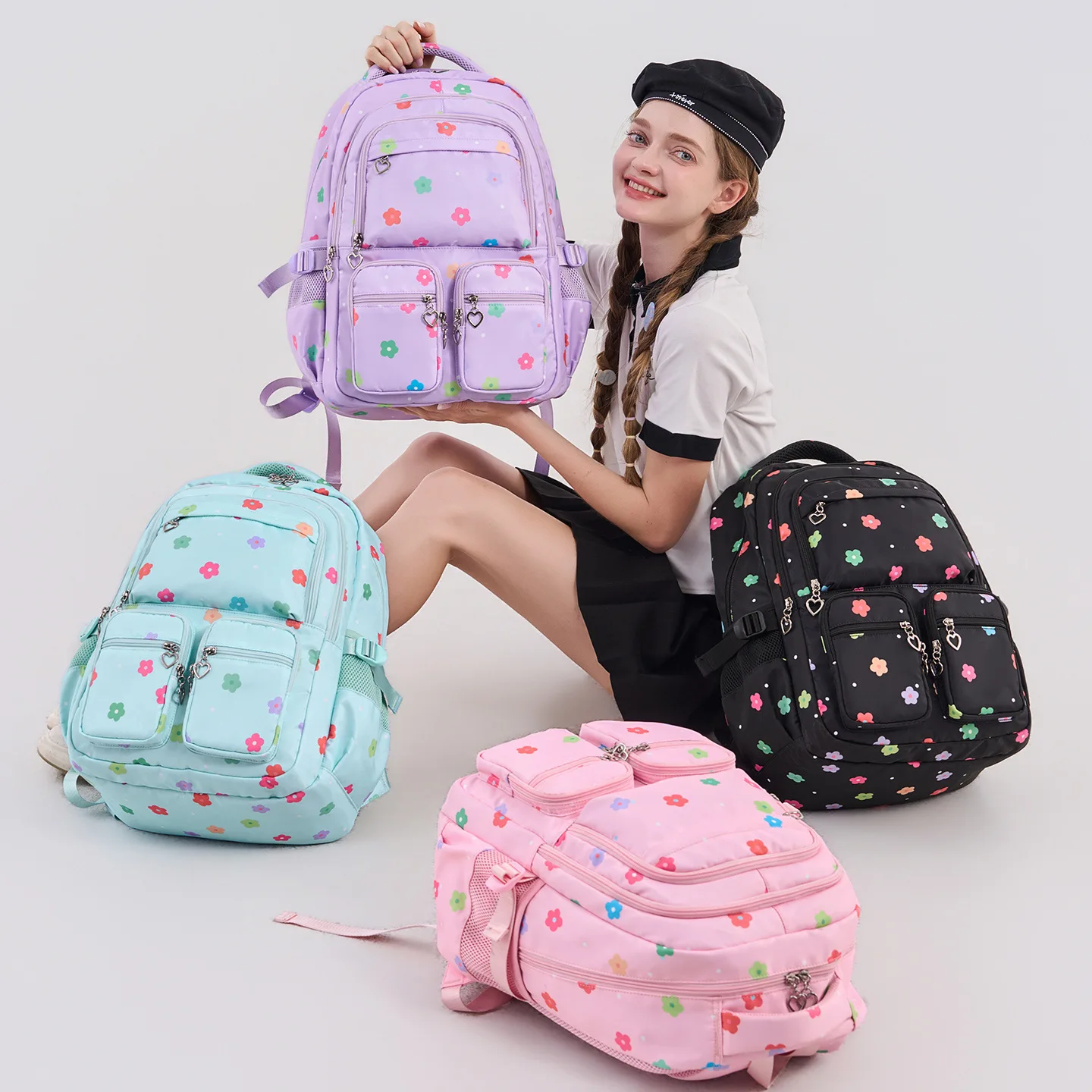 Waterproof Children School Bags Set For Girls Kids Backpack 2pcs Backpack Schoolbag Primary School Backpack Book Bag