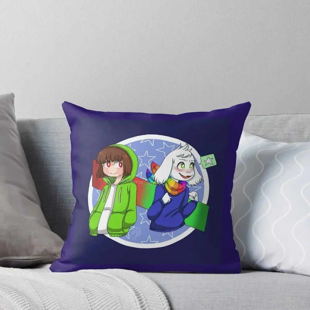 Asriel and Chara - storyshift Undertale Throw Pillow Luxury Sofa Cushions Sofa Cover Pillow