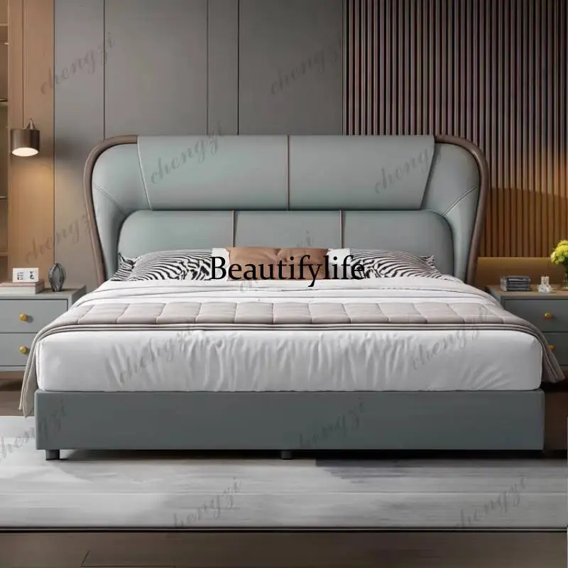

Decoration Storage Double Bed Minimalist European Design Accessories Double Bed Modern Wooden Cama Twin Furniture For Home
