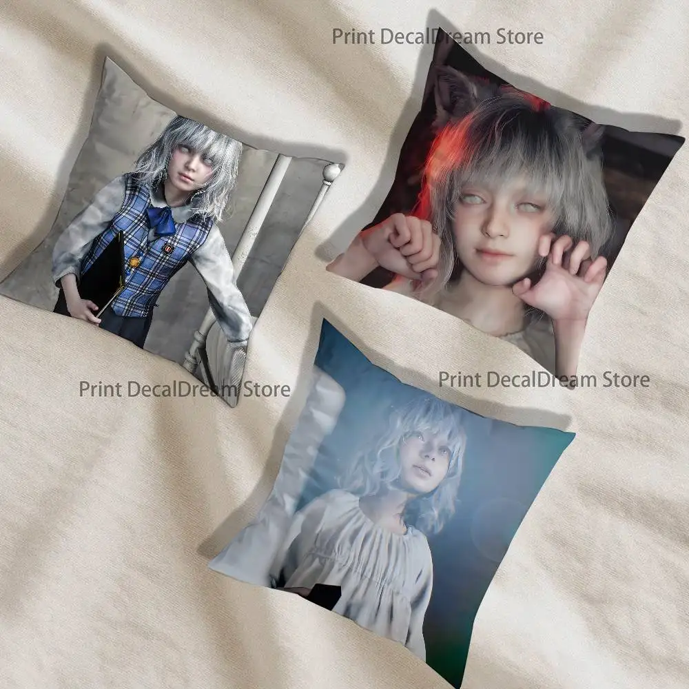 

RE9 Emily R-Resident Cushion For Bedroom Car Coffee Shop Room and Living Room Sofa Decorative Pillow Cover Case