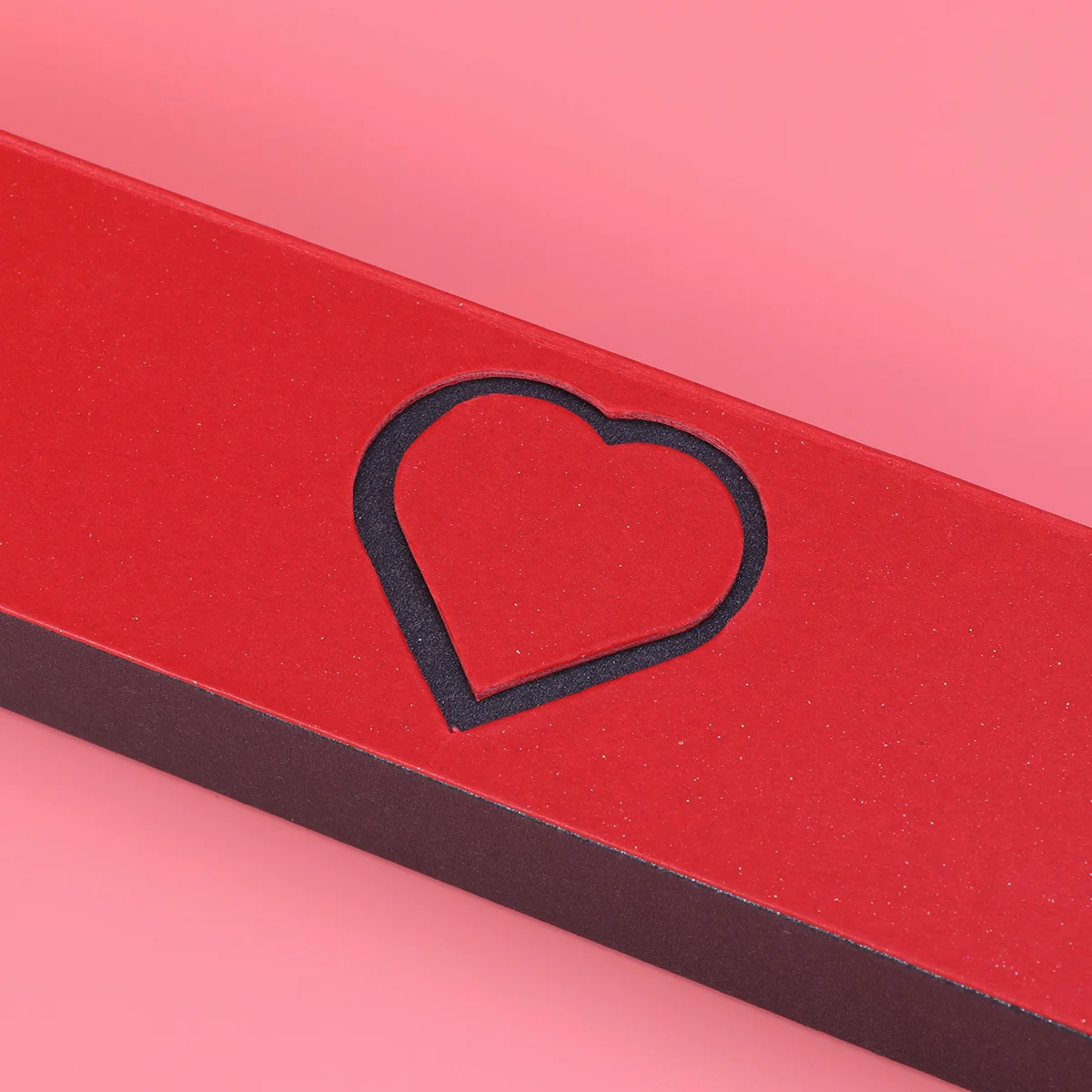 Caja de joyería con patrón de corazón único, caja para collares, caja de embalaje de joyería, caja de almacenamiento (rojo), caja de almacenamiento de joyería