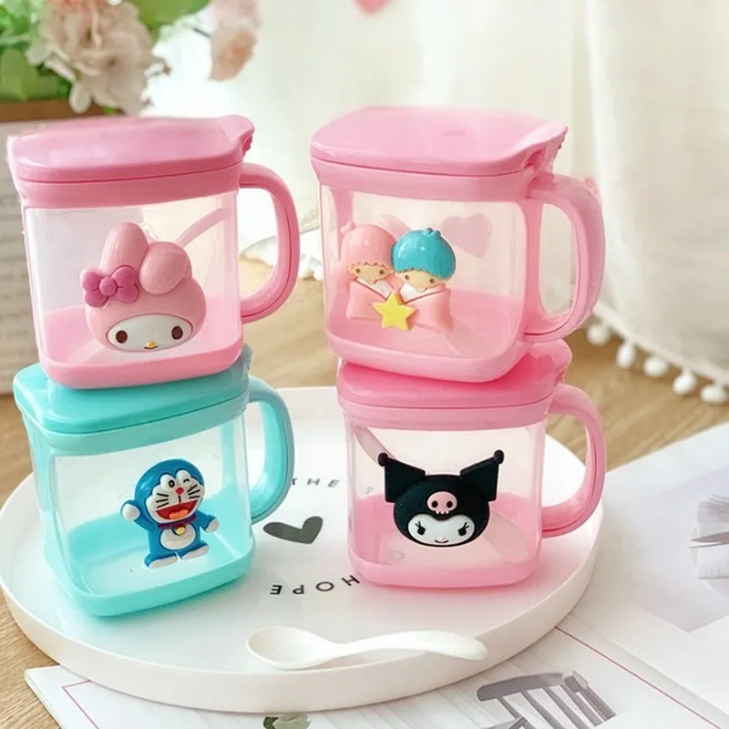 Caixa de tempero de cozinha dos desenhos animados bonito personalidade kt gato único msg sal açúcar jar tempero doméstico caixa de armazenamento kuromi