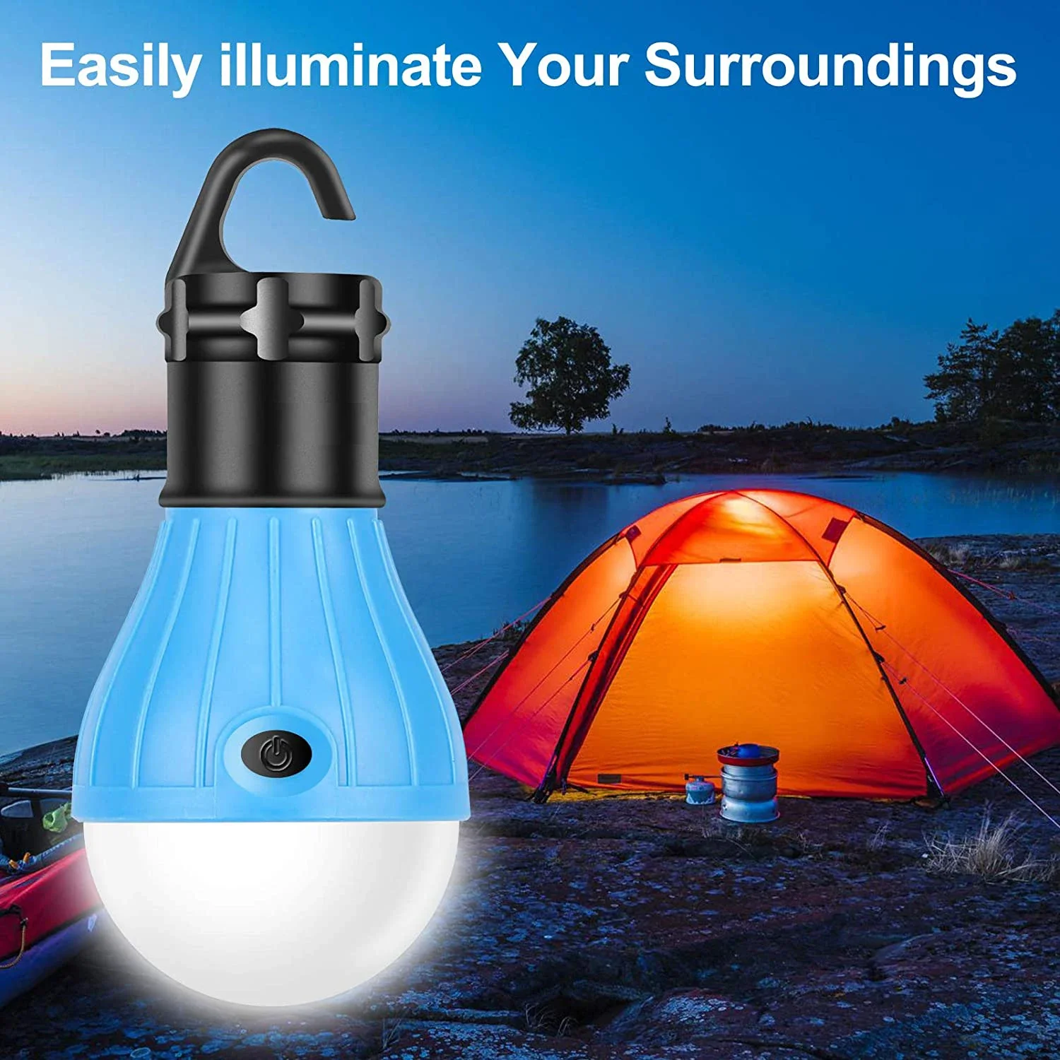 Mini Ampoules LED Étanches pour Camping en Plein Air, Lampe de Marché Nocturne, Tente, Lanterne de Secours