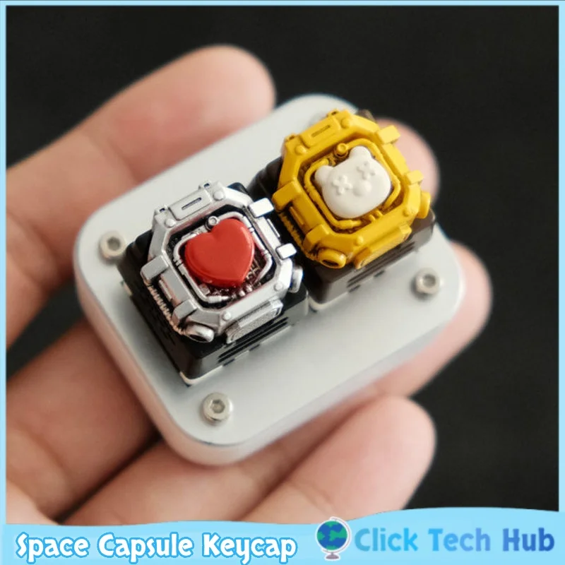 Space Capsule Personalized Keycap 1u Single Mechanical Keyboard Keycap Resin Cute Cool Mechanical Style Keycap Mecha Style Gifts