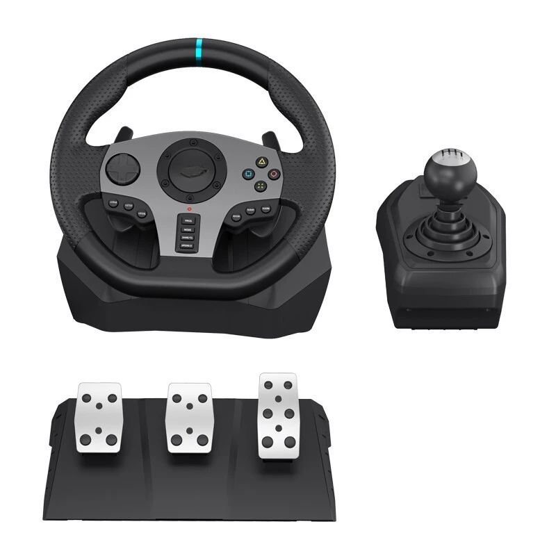 Game Aiming Wheel 900 Degree H Gear with Clutch Manual Gear Compatible with PC/PS4/Switch