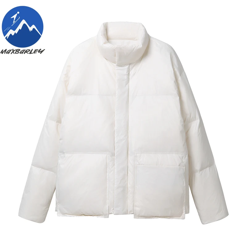 Maxbarley Winter Down Jacket Men Short Korean Style Stand Collar Lightweight Parker Trendy Couple New Thickened Puffer Coat