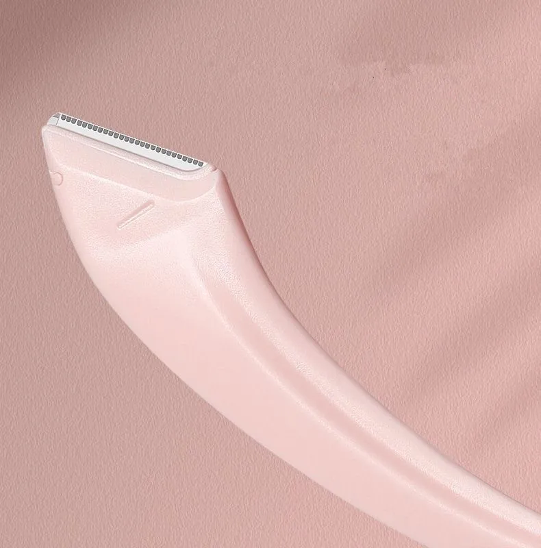 مجموعة تشكيل الحواجب من الفولاذ المقاوم للصدأ 2 في 1، ماكينة حلاقة ومقص آمنة مضادة للخدش مع مشط قابل للفصل، مجموعة أدوات العناية الدقيقة المحمولة