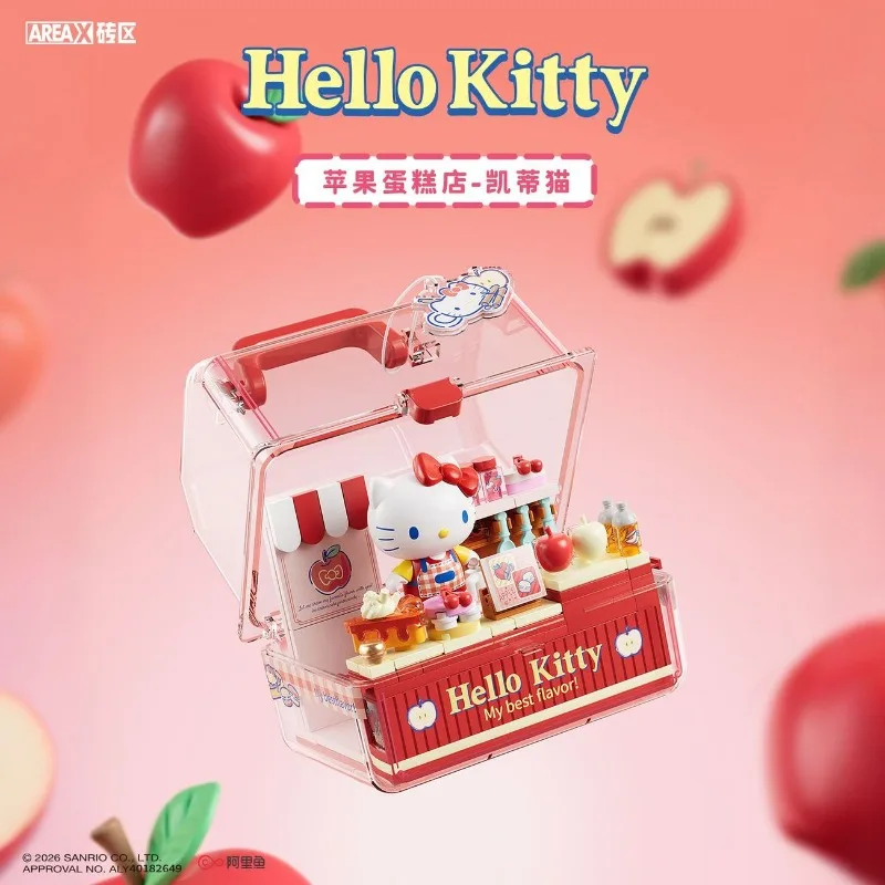 

AREAX Sanrio Hello Kitty Fruit Flavored Shopkeeper Building Blocks Assembling Toy Exquisite Ornaments as Gifts for Girls