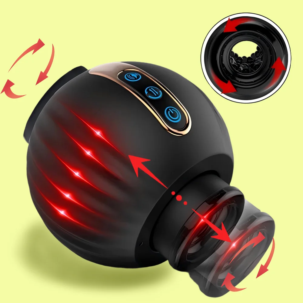 Automatic Blowjob Sucking Machine Pocket Pussy Realistic Vagina Masturbator Telescopic Rotation Vagina Penis Vibrators Sex Toys