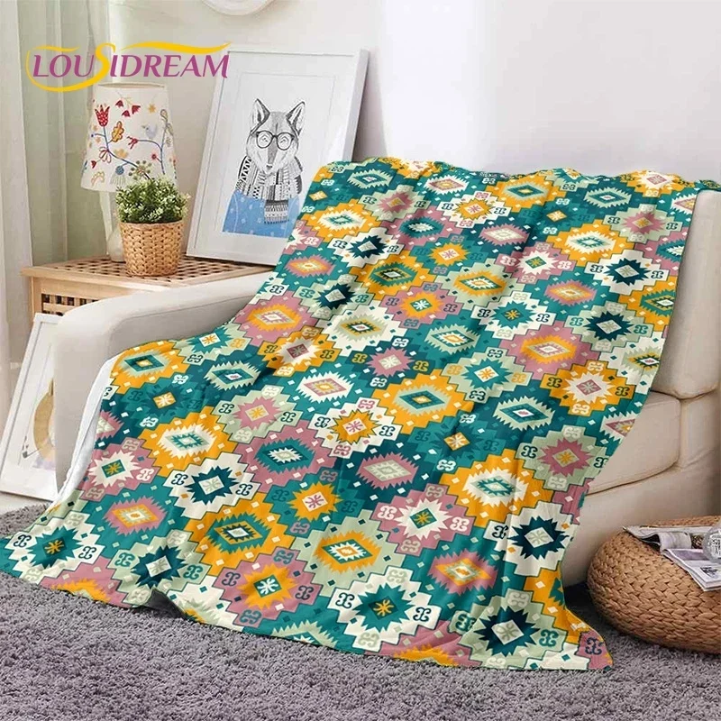 

3D Lastest Nordic Turkish Bohemia Celt Soft Flannel Blankets,Throw Blanket Comfortable Blanket for Picnic Beds Sofa Home Bedroom