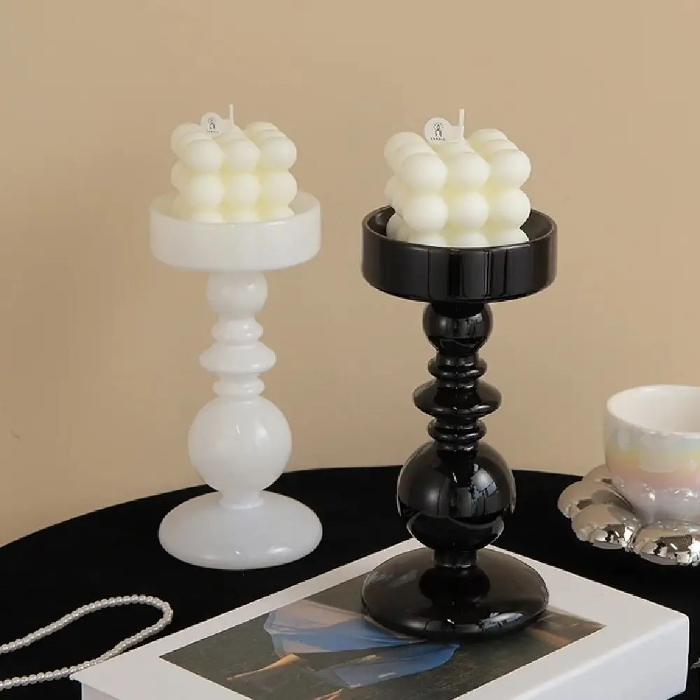 

European Style Glass Candle Holders Romantic Unique Tea Light Rack Creative Elegant Minimalist Candlestick Table Centerpieces