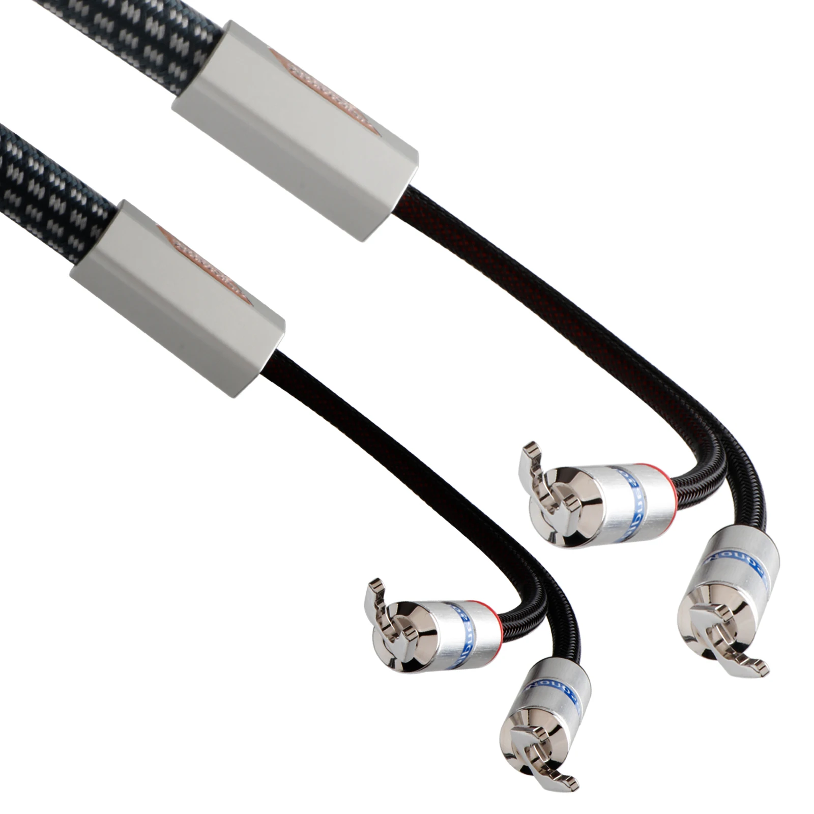 Paar Monosaudio S802 11AWG Lautsprecherkabel mit Rhodium-Beschichtung und Y-Spade-Steckern für Heimkino und High-End-Verstärker – Detail 18