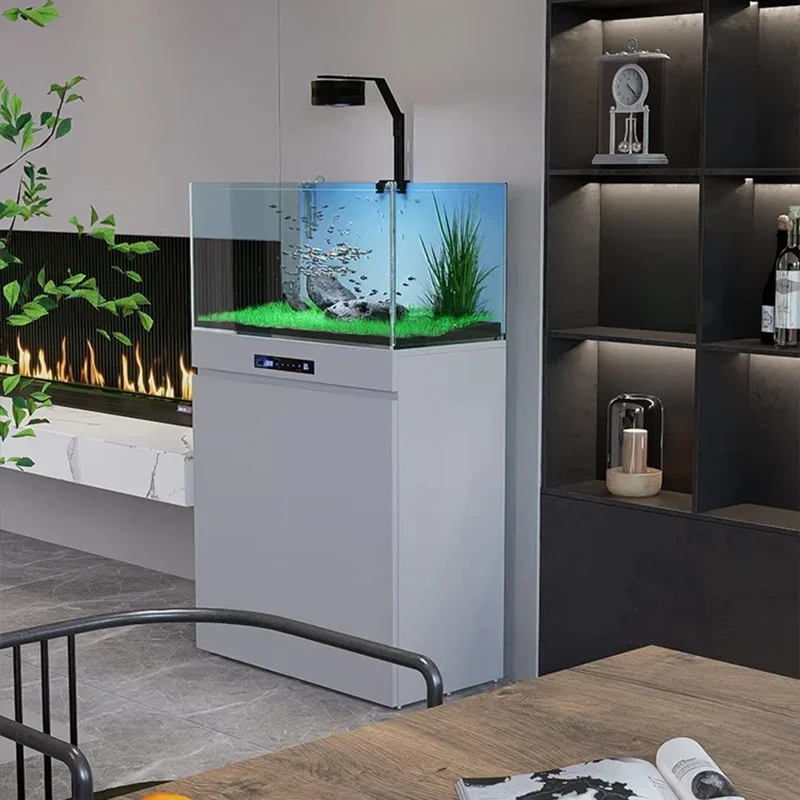 

Nordic Creative Ultra Clear Glass Auto 3-in-1 Filter Oxygenation Large Floor-Standing Eco Aquariums Built-in Cabinet FYFT​