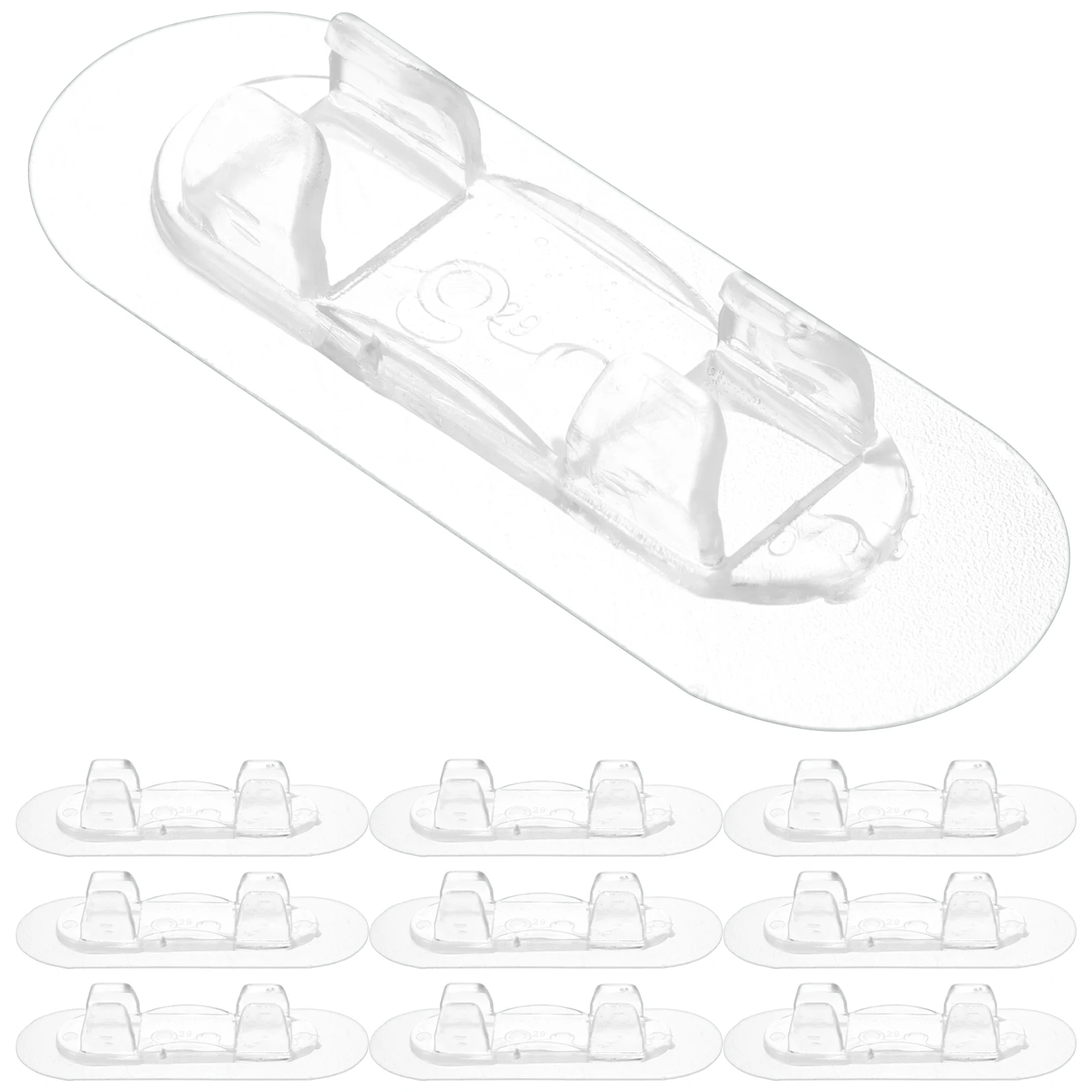 

10pcs Cable Organizer Transparent Self-Adhesive Wire Fixer Desk Management Strong Acrylic Cord Wraps Appliances Home Car