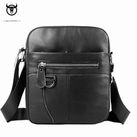 Bullcaptain Genuine Leather Men Shoulder Bag Small Sport Crossbody Handbag Tote Male Messenger Business Flap Purse Clutch JYB060