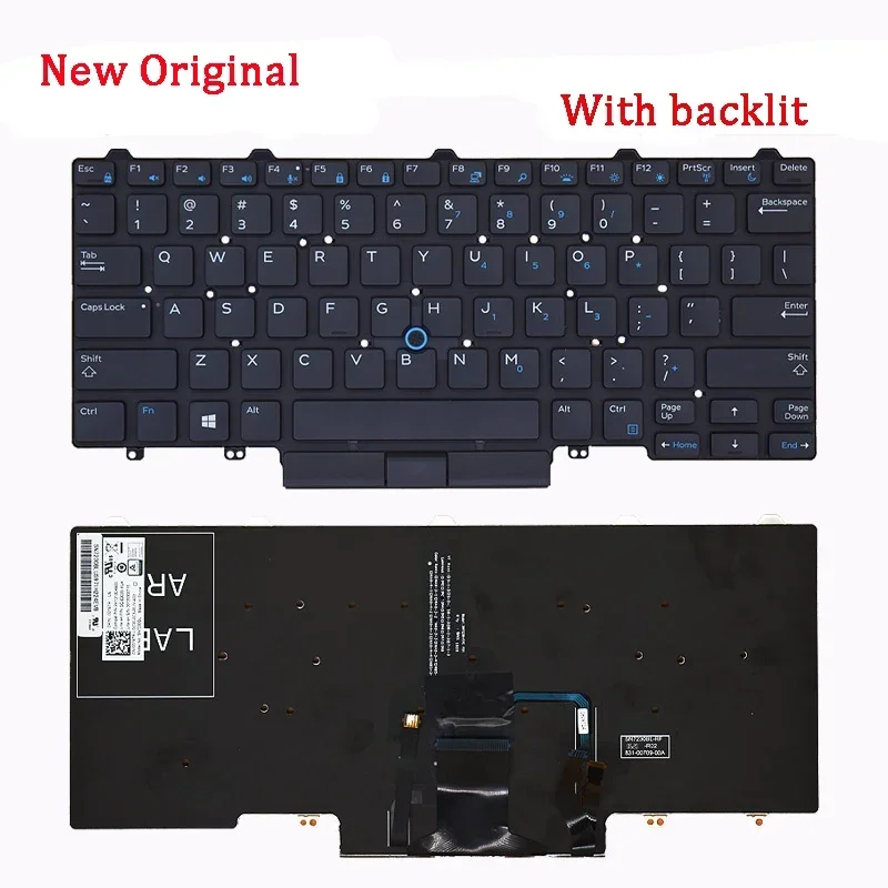 New Genuine Laptop Keyboard Compatible for DELL Latitude 3340 3350 5480 5490 E3340 E7450 E5450 E7470 E5470