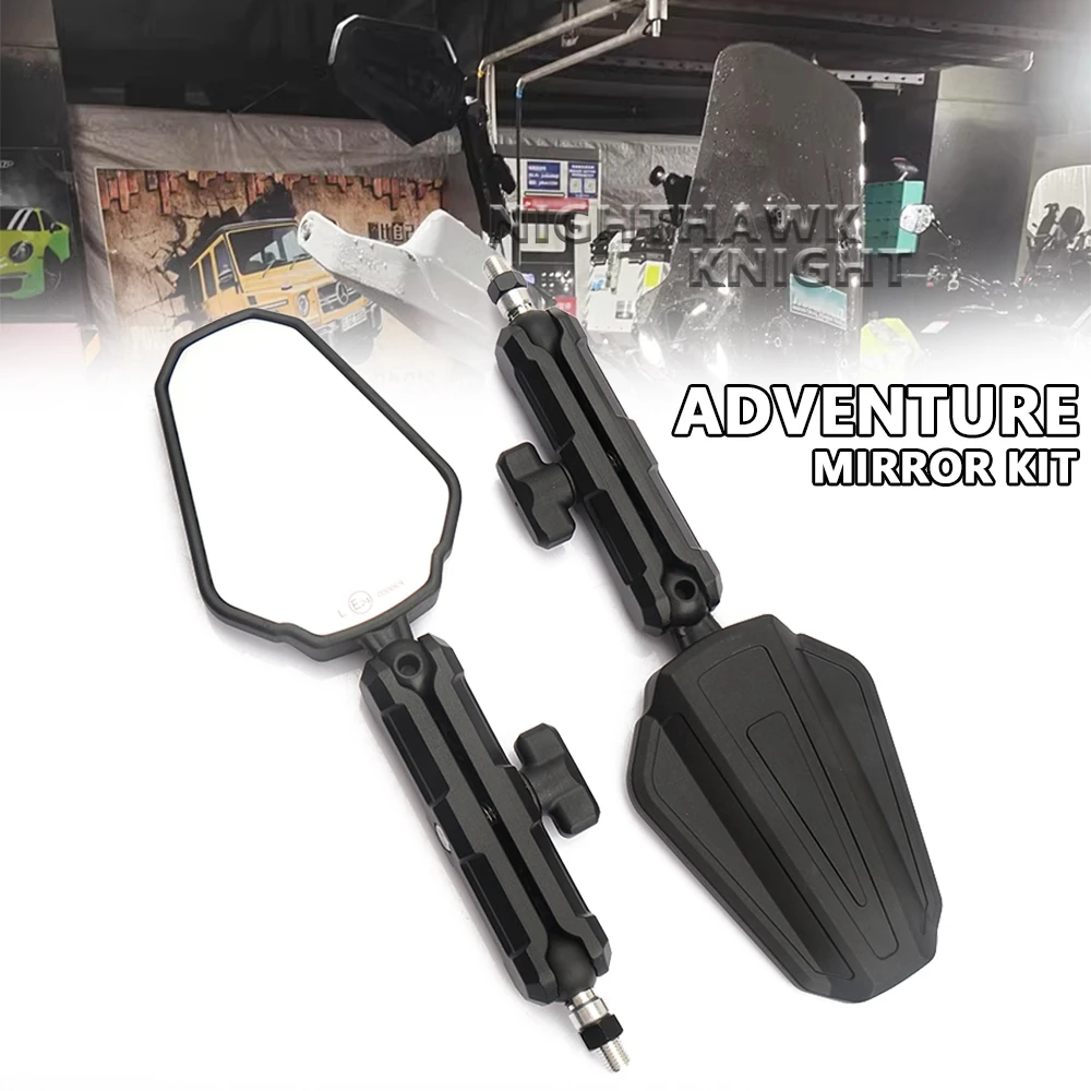 NEW Motorcycle wide eye Rearview Mirror Adventure ADV Foldable Mirrors For YAMAHA TENERE 700 T700 xt660z xt1200z Tracer 9 GT