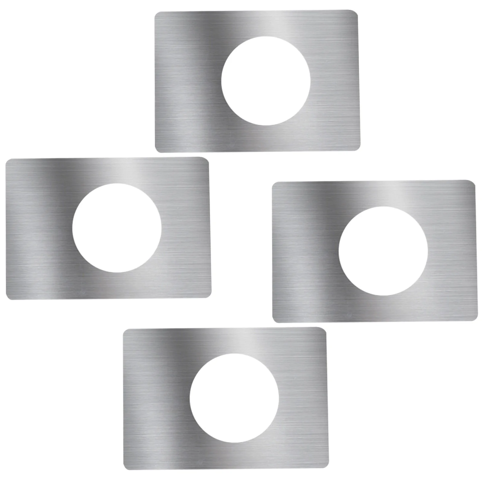 

4Pcs Door Lock Repair Plate Reinforce Weak Spots Stainless Steel Security Upgrade for Damaged Areas Hole Filler Cover Plate Kit