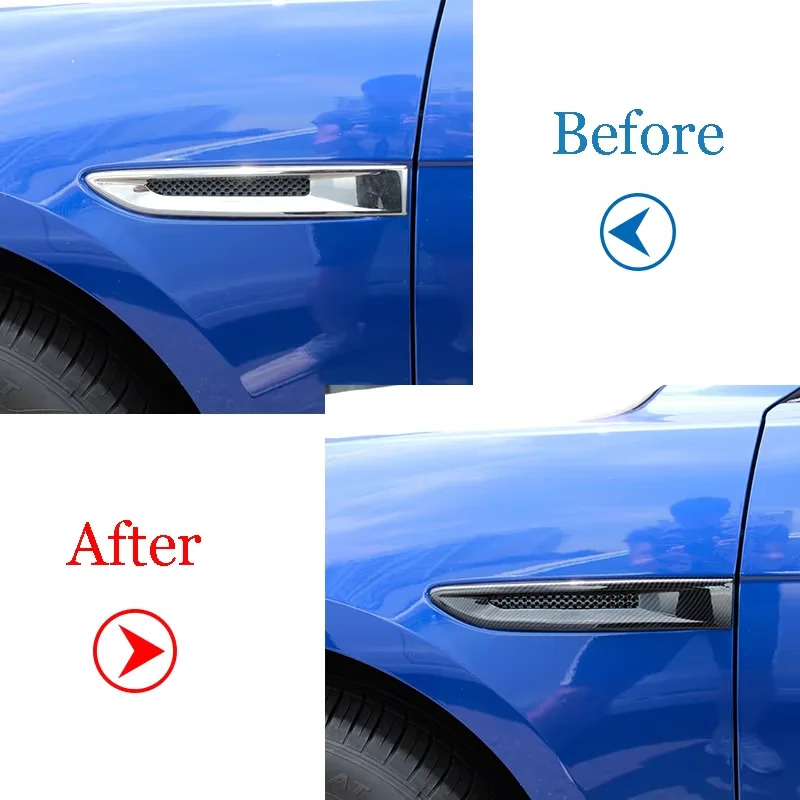 For Jaguar XF XFL XE F-Pace F Pace X761 Car-Styling ABS Car Body Side Fender Air Vent Outlet Cover Trim Auto Accessories 2pcs
