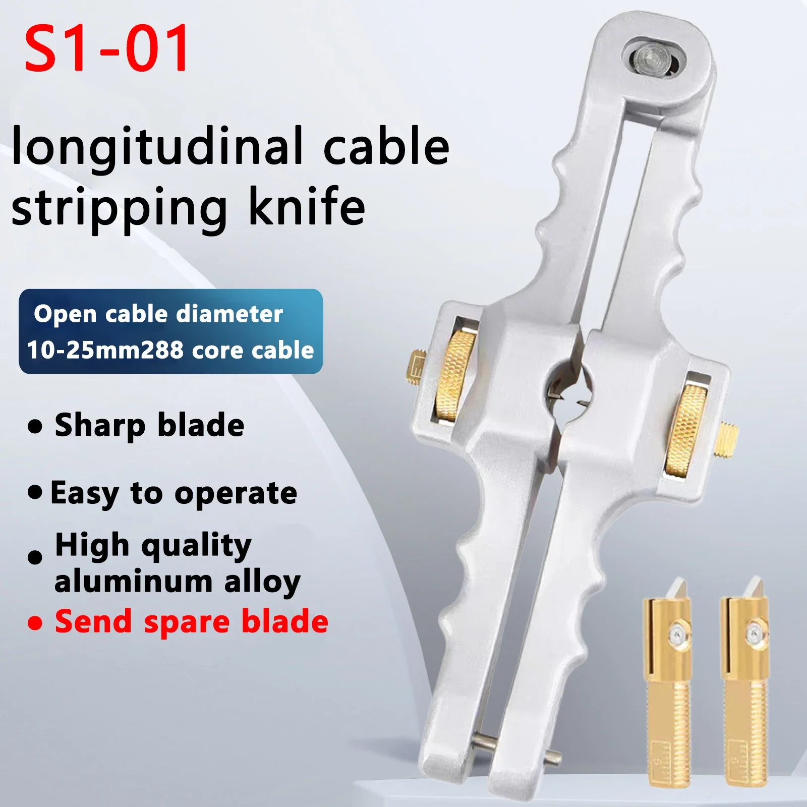 SI-01 Longitudinal Opening Knife Longitudinal Sheath Cable Slitter Fiber Optical Cable Stripper