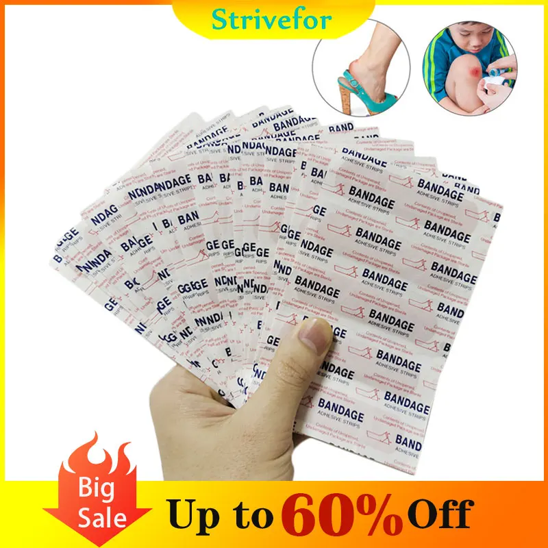 30-100pcs Waterproof Wound Adhesive Plaster Anti-Bacteria Band Aid Bandages Sticker Home Travel First Aid Kit Supplies Patch