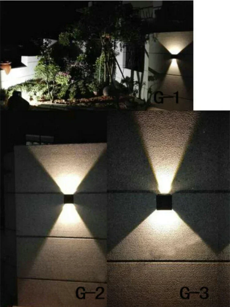 7w Adjustable Surface Mounted Outdoor Cube Led wall light, ip65 Led outdoor wall lamp ,up and down wall light
