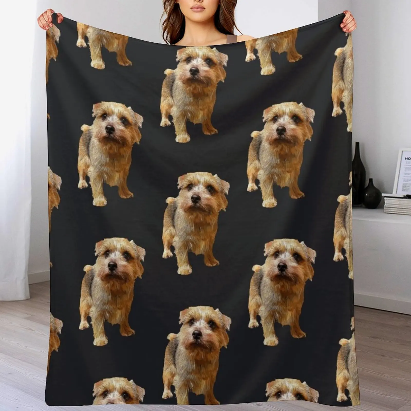 

Norfolk Terrier Throw Blanket Nap Plaid on the sofa sofa bed decorative Blankets