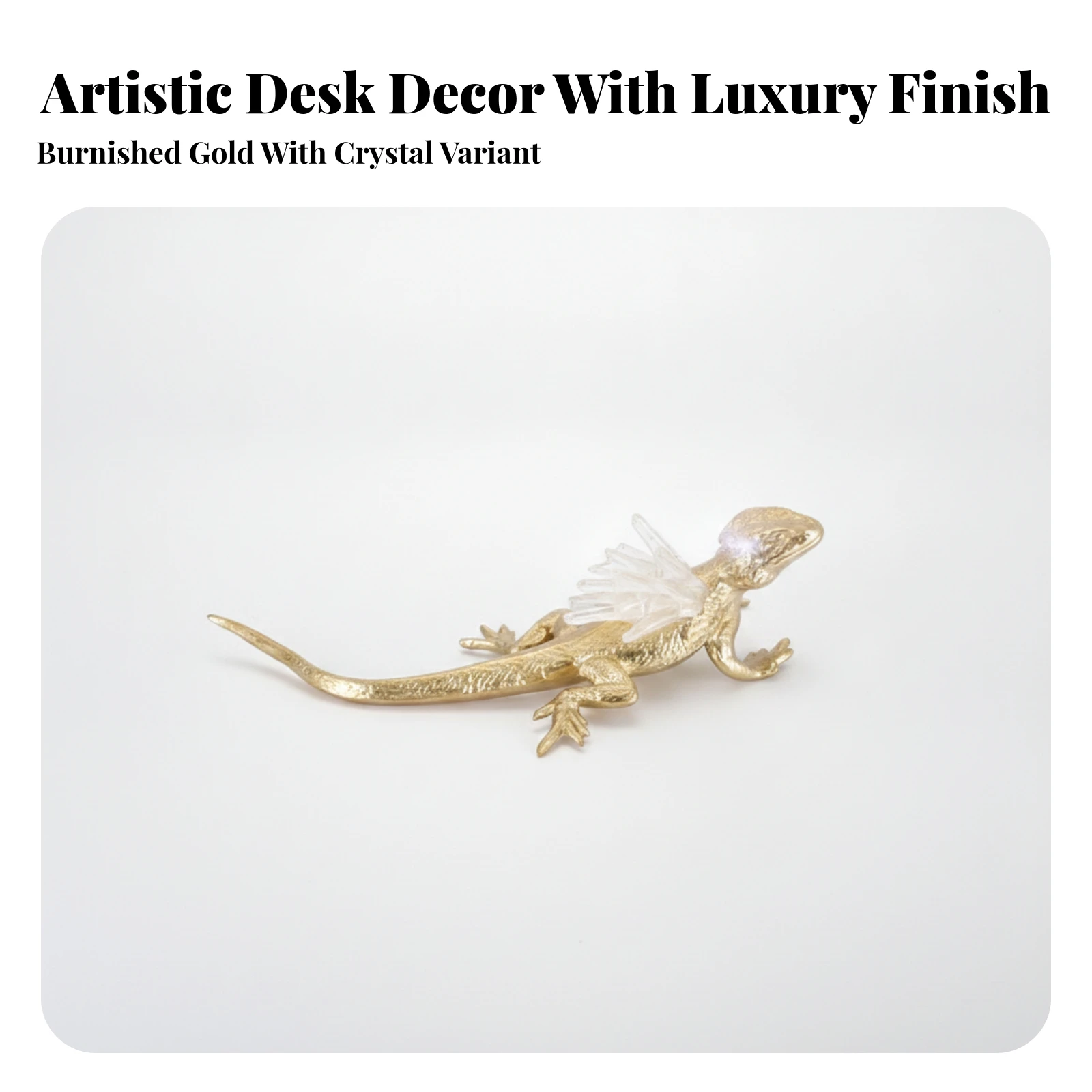 Lizard Figurine Textured Lizard Ornament Gecko Statue Decorative Reptile Sculpture Realistic for Bookshelf, Desk