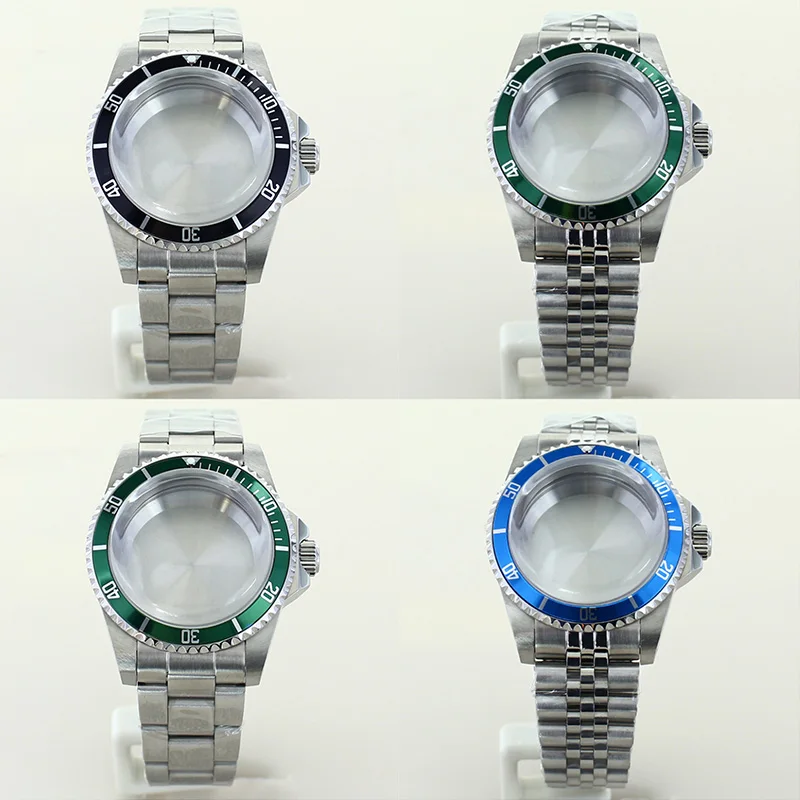 NH35 Vintage Case 38MM For NH35 NH36 NH70 Movt Case Strap watch Repair Parts Acrylic Glass Uni-directional Bezel For Retro SUB