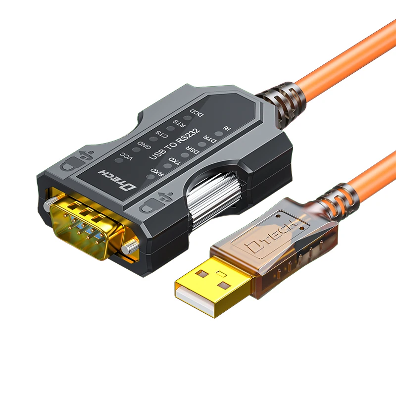 DTECH IOT5090(FT) USB 2.0 to DB9 RS232 Male 9pin Serial Converter Adapter Cable 1.8 Meter with Ten-indicator