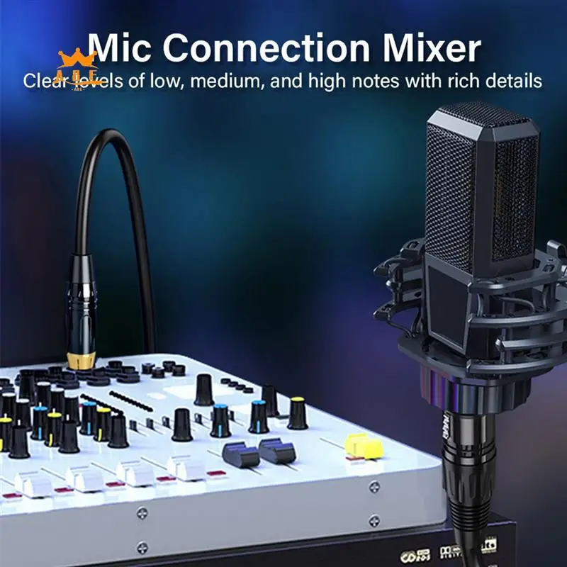 

A08E-RCA Male Cable, Gold Plated Connector Cable, Coaxial Shield XLR Microphone Audio Cable Adapter 16.4Ft