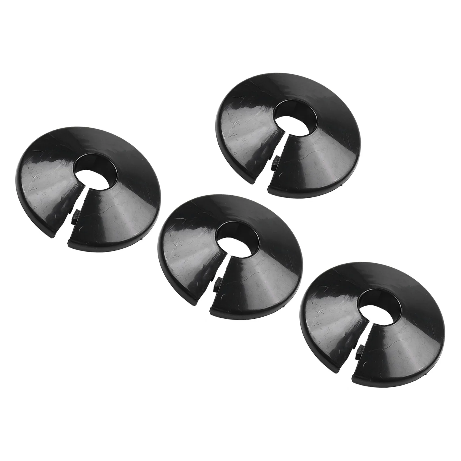 4pcs 15mm Radiator Pipe Collars Plastic Bathroom Shower Faucet Angle Valve Pipe Plug Decor Cover For Wall Duct Faucet Part