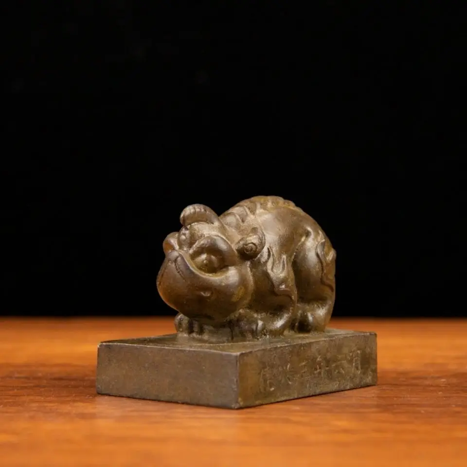 Feng Shui Auspicious Beast Stamp	 Statue Sculpture Figurines Home Garden Decoration Statues For House
