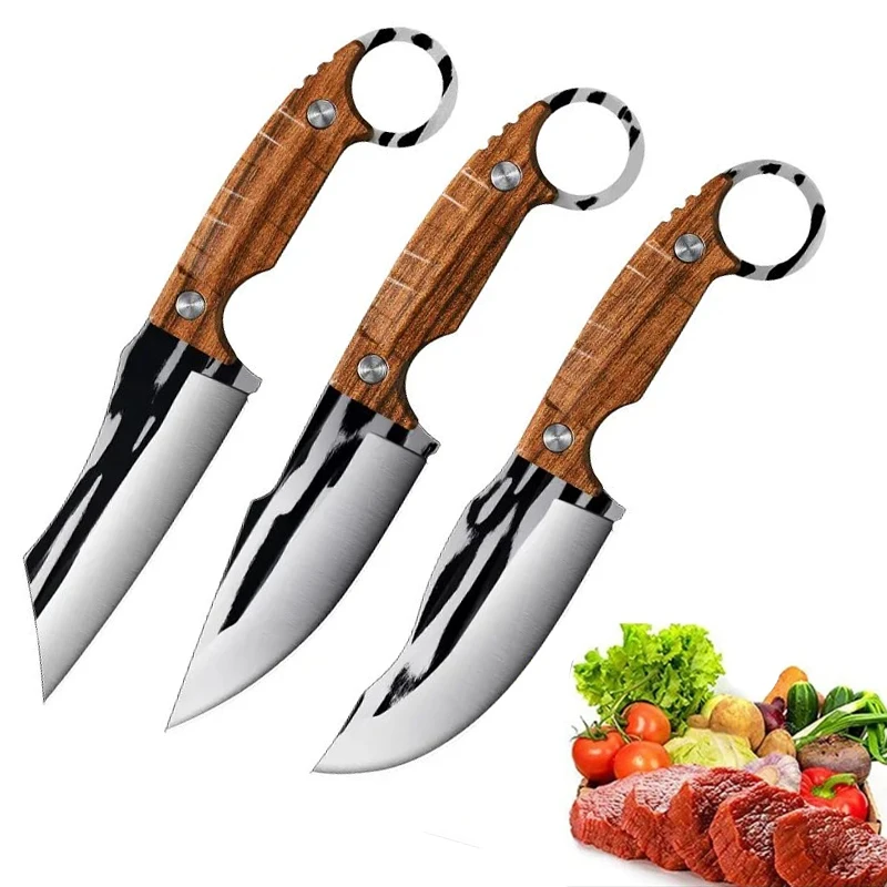 

3pcs Seiko kitchen boning knife for peeling, high hardness stainless steel hand knife pork, dividing, vegetable, fruit tools