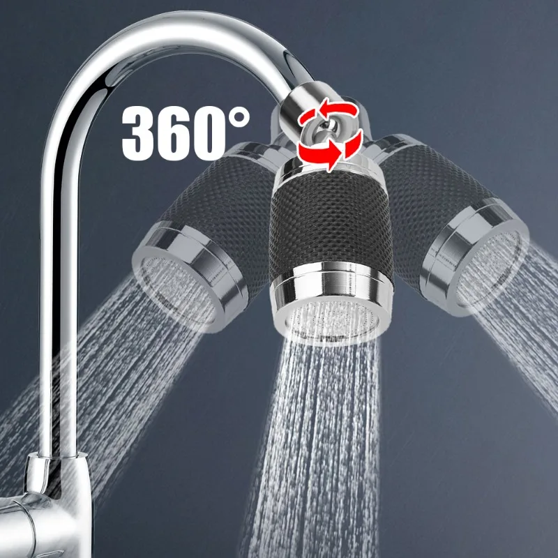 360° Swivel Kitchen Filter Faucet 3 Mode Adjustable Faucet Extender Splashproof Faucet Spout Universal Kitchen Tap Accessories