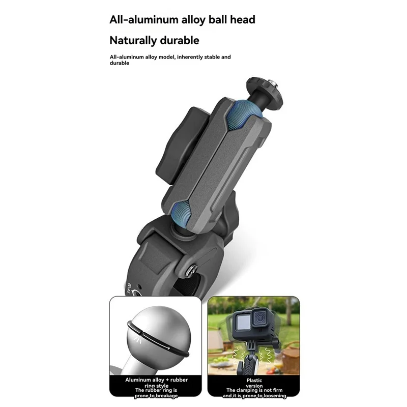 -A96Z Universal Metal Arm Clamp Bracket For Gopro Magnetic Camera Mount Magnetic Suction Base For DJI Insta360