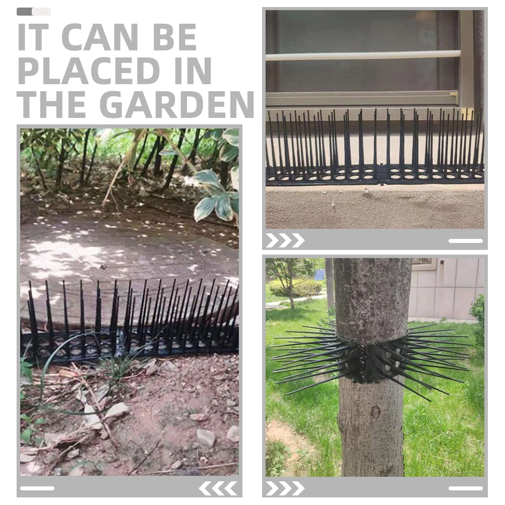 

3Pcs Durable Plastic Anti Bird Spike Pigeon Proof Spikes for Fence Balcony Outdoor Reusable Deterrent