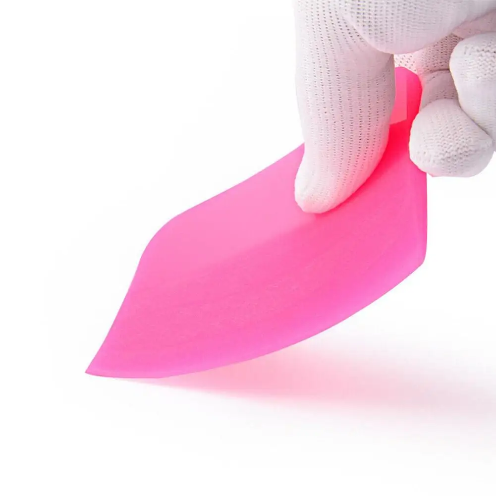 3 Stück rosa Auto-PPF-Abzieher, TPU-Gummi-Schaber, kratzfest, für die Anbringung von Autofolien, Fensterfolien und zur Reinigung der Windschutzscheibe. – Detail 5