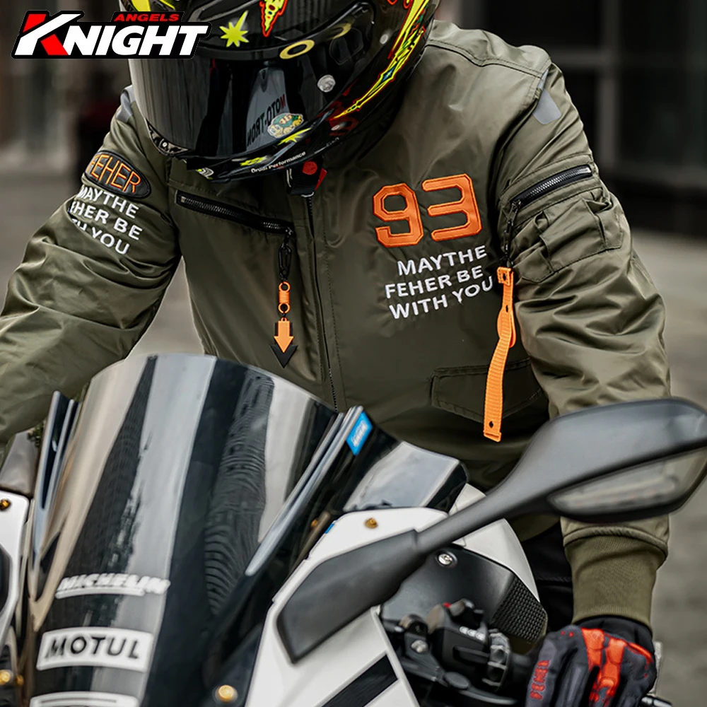 

Motorcycle Riding Jacket Pilot Baseball Clothing Jacket Motorcycle Detachable Inner Liner Waterproof Moto Jacket Four Seasons