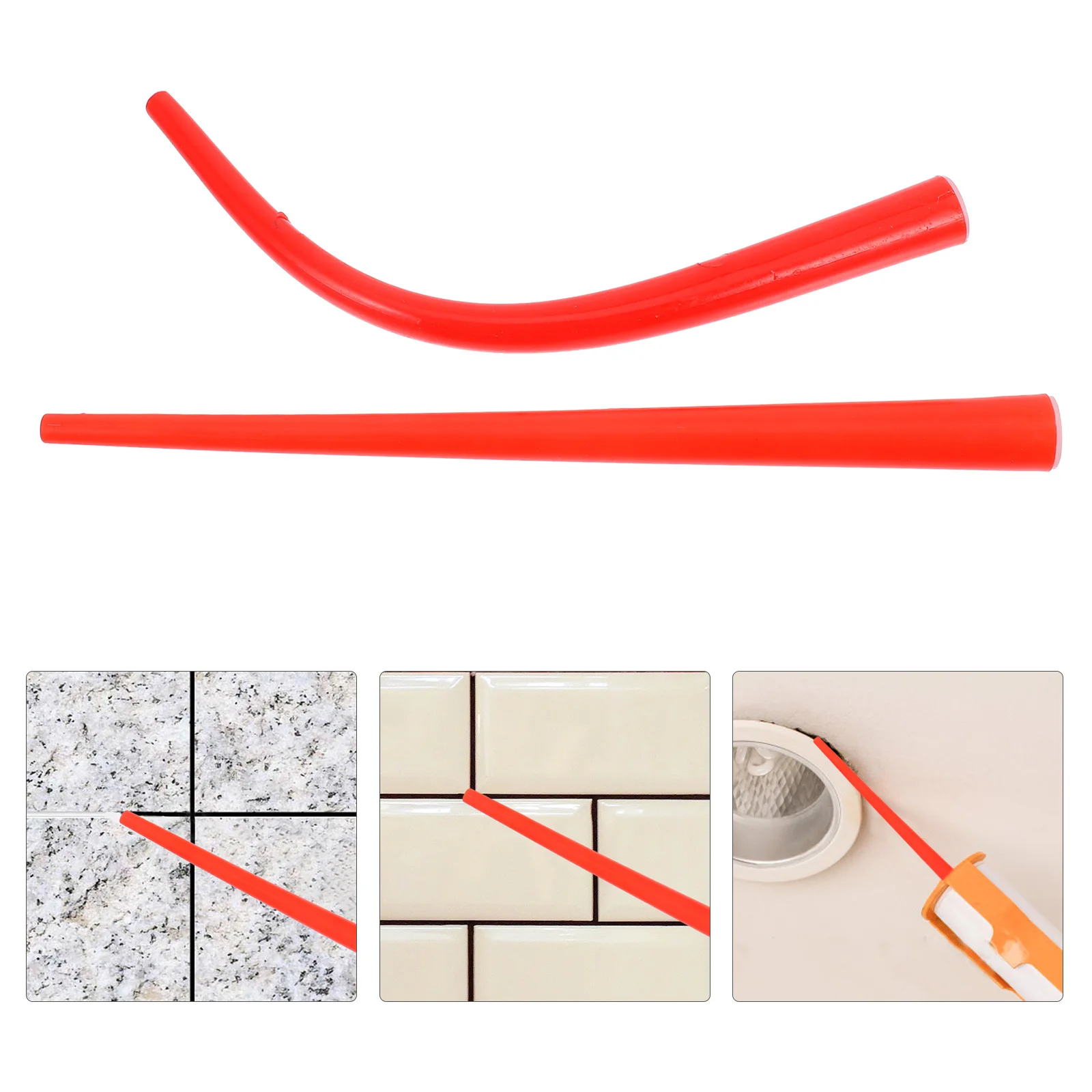 2Pcs Caulking Nozzle Extender Set Straight Angled Precision Tips for Sealant Application Reusable Caulk Tool Set Coating Glue
