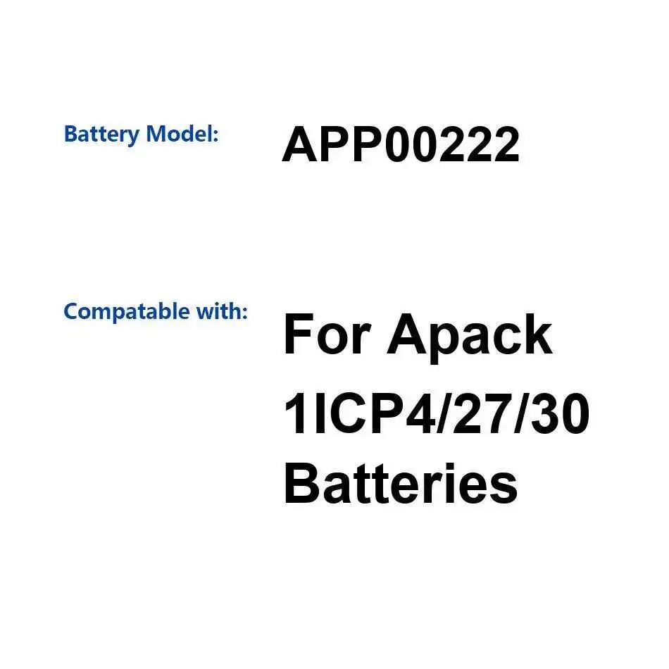 

Для Apack 1ICP4 27 30 батарей 370 мАч APP00222 долговечный аккумулятор