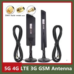 Full-band 5G WiFi Router Antenna 18dBi Booster Indoor 4G 3G 2G GSM Mobile Network Signal Amplifier Omni Antenna TS9 SMA RPSMA