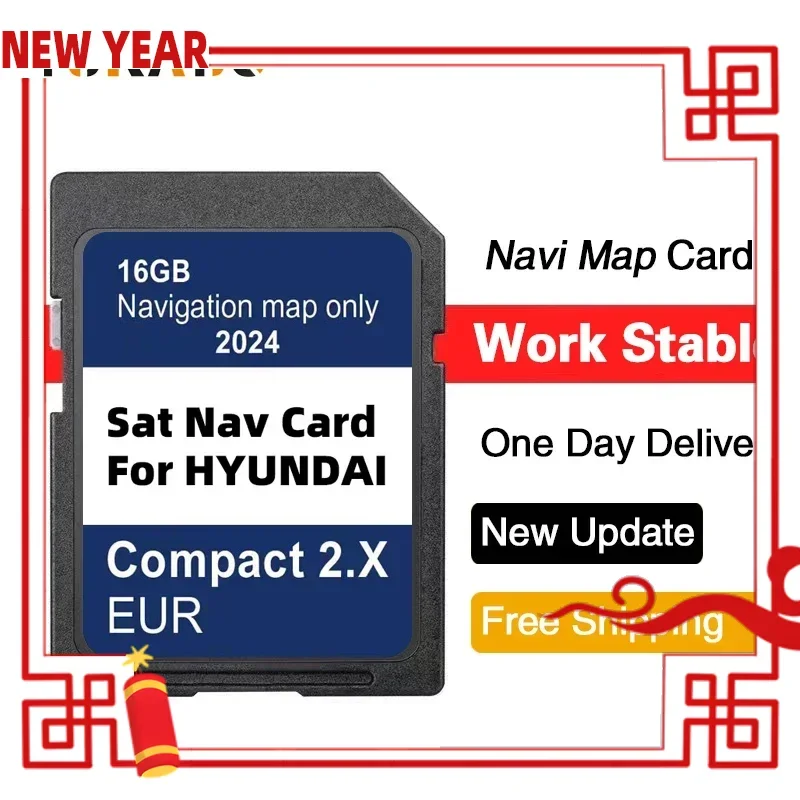 

Update Europe UK Maps Sat Nav for Hyundai H1/i20/Santa Fe/Grand Santa Fe/Tucson 2024 Navigation GEN2 System SD Card 16GB GPS