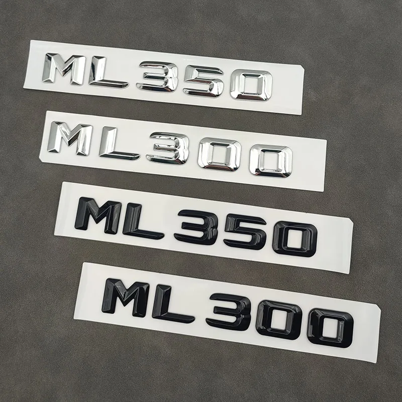 3d ABS Black Logo ML350 ML63 ML300 ML400 ML450 ML500 ML320 Emblem Letters Car Trunk Sticker For Accessories