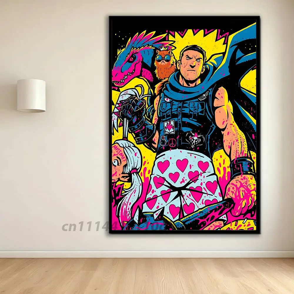 D-Dungeon Crawler Carl Classic Wall Art Canvas Print Poster Suitable for Home Living Room Decoration Painting