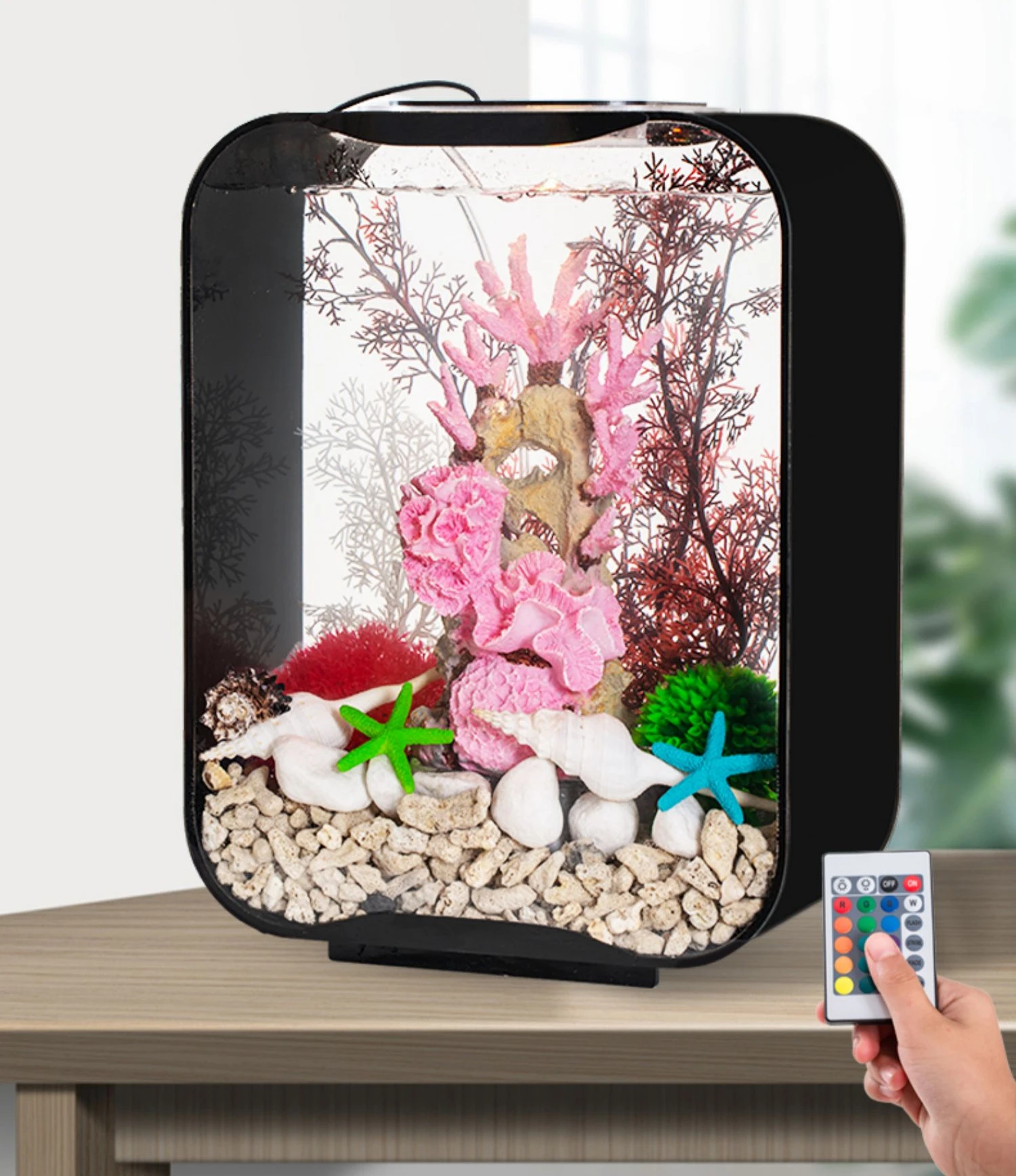 Acrylic intelligent fish tank living room small ecological landscaping oxygen filter lazy bucket fish tank