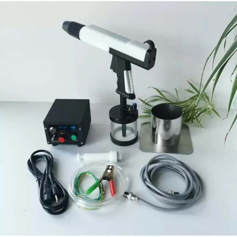 Experimental powder spraying tool, powder outlet, a testing coating device used for spraying laboratory samples