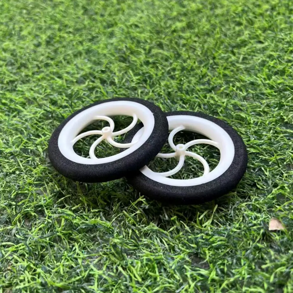 2pcs High Quality RC Airplane Wheels Lightwight Sponge Tire D66.5×Φ2×H8mm D60×Φ2×H8mm EVA Landing Gear Wheel for DIY FPV Plane