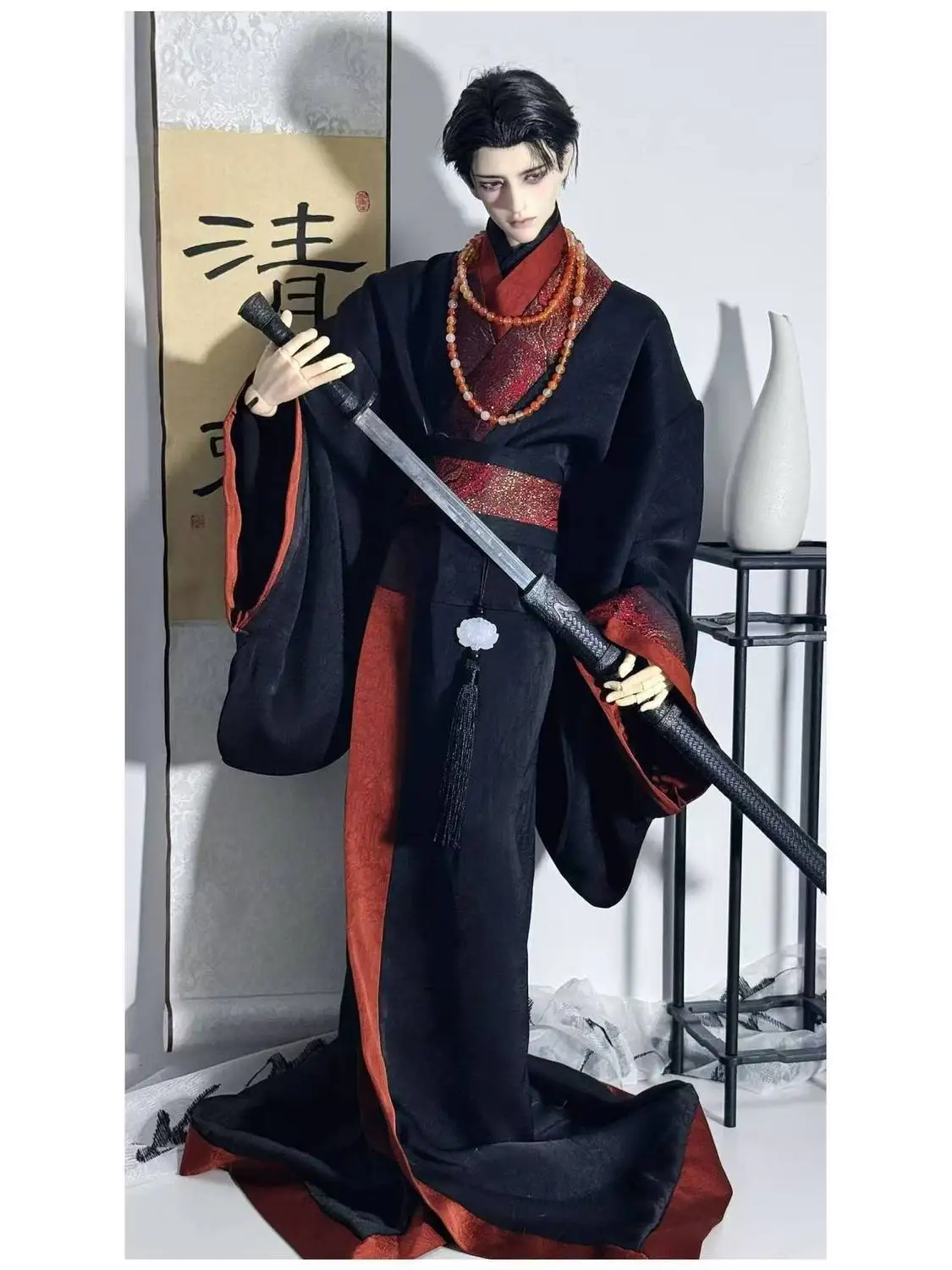 1/3 Doll's Clothes Suit for 70-75cm Male Bjd Doll Chinese Ancient Clothing Dress Up Toys Play House Doll Accessories, No Doll