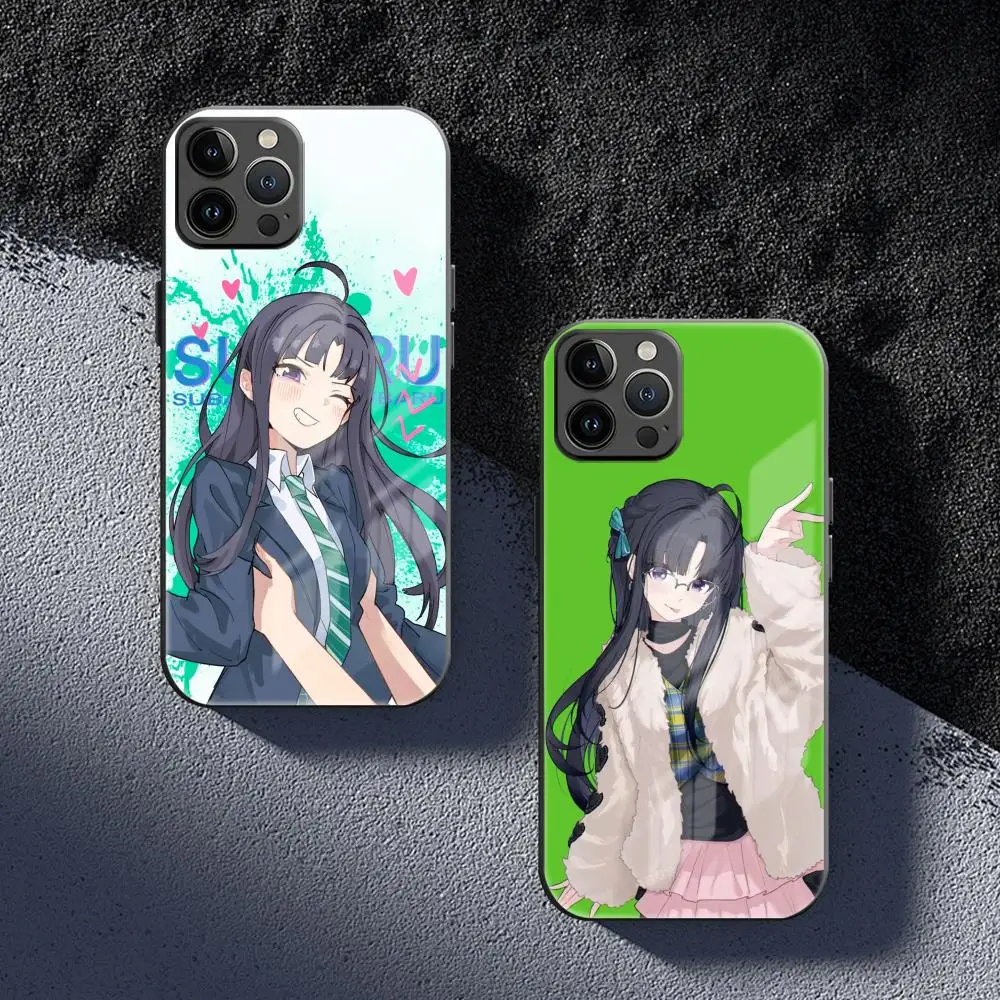 حافظة لهاتف آيفون 17 16 e 15 14 13 12 11 X XR XS Plus Mini Pro Max حافظة مغناطيسية زجاجية من Awa Subaru 486